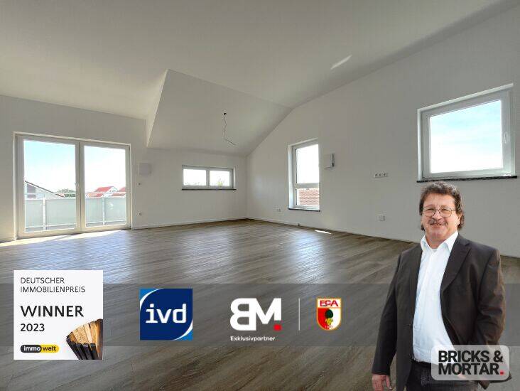 Thumbnail-Exklusive, sonnendurchfluteten 4-Zimmer- Dachgeschosswohnung mit 2 Carport-Stellplätzen