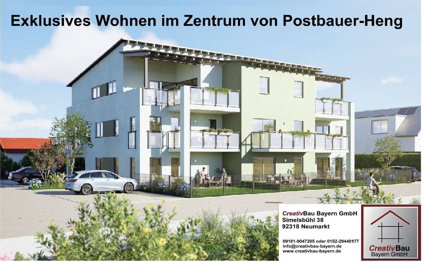 Thumbnail-L(i)ebenswertes Wohnen im Zentrum von Postbauer-Heng mit KfW40 QNG: 3,5-Zimmer-Wohnung mit Terrasse und Gartenanteil