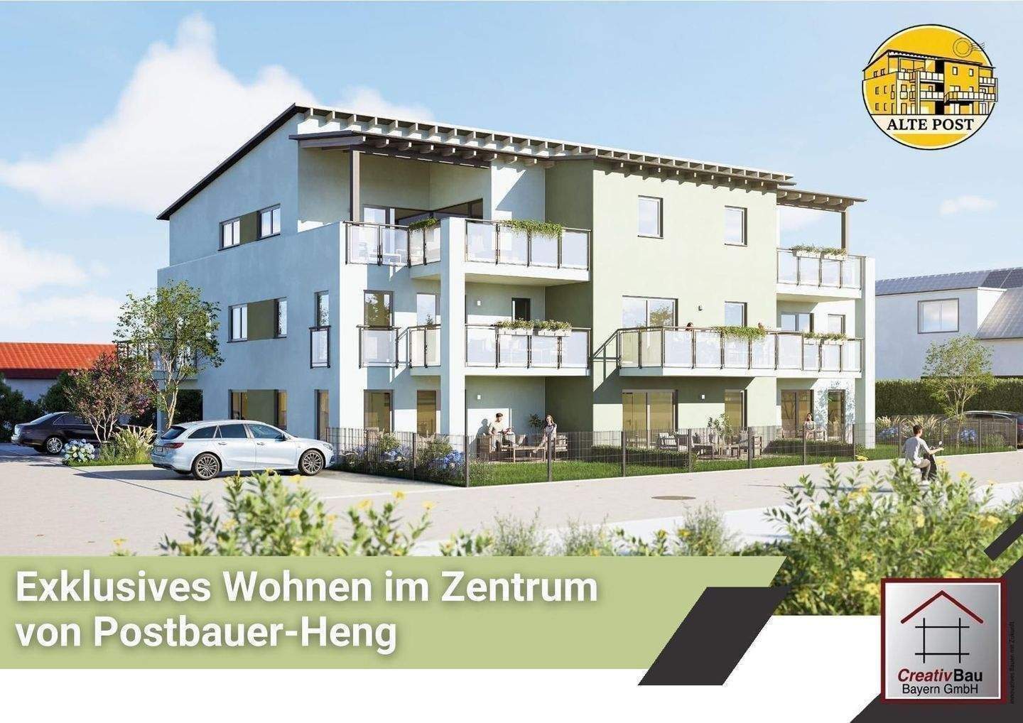 Thumbnail-L(i)ebenswertes Wohnen im Zentrum von Postbauer-Heng mit KfW40 QNG: 2,5-Zimmer-Wohnung mit Balkon