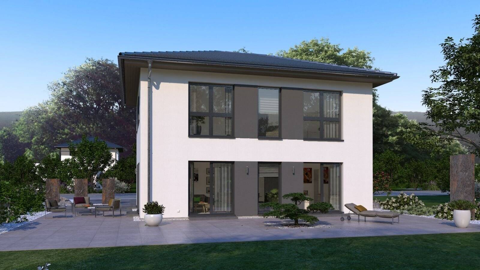 Thumbnail-TRAUMHAUS MIT GRUNDSTÜCK MODERNES WOHNHAUS MIT ELEGANTEM WALMDACH