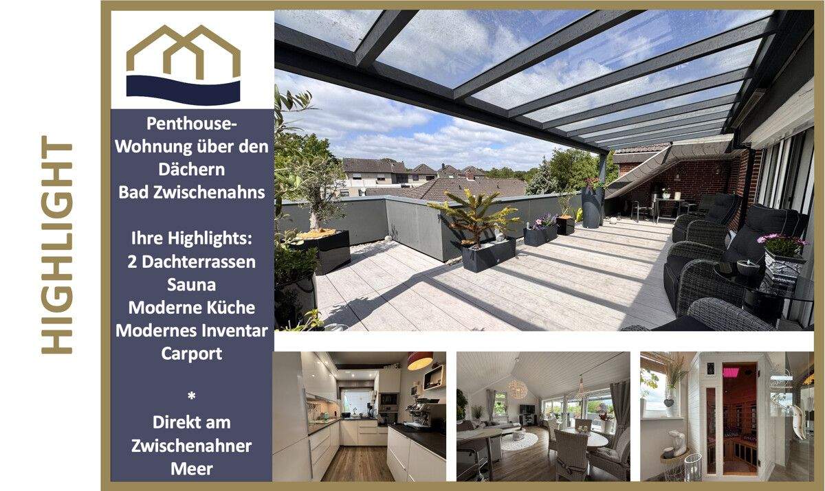 Thumbnail-Einfach WOW- Ihre Ruheoase über den Dächern von Bad Zwischenahn mit Sauna und 2 großen Dachterrassen