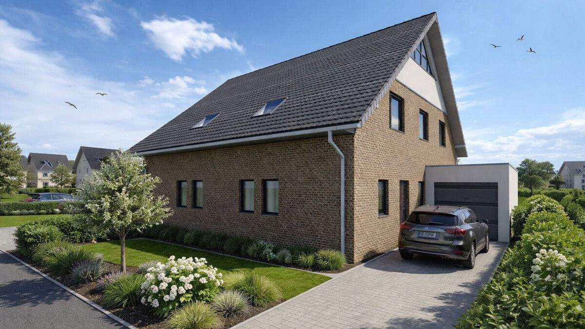 Thumbnail-Doppelhaushälfte im Rhein-Lippe-Quartier Voerde: Klinker oder Putzfassade ganz nach Ihrem Geschmack