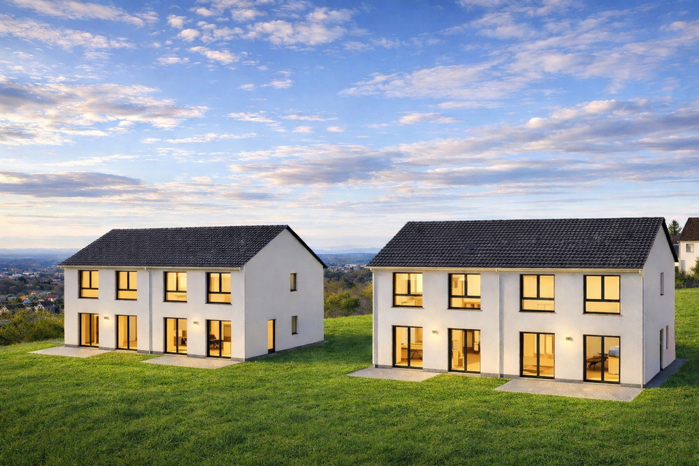 Thumbnail-Platz für Familie und Zukunft: Neubau-DHH mit 136 m², PV & KfW-QNG-Standard, LE-Oberaichen