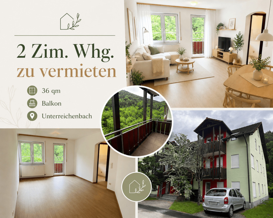 Thumbnail-Zu vermieten: Gepflegte 2-Zimmer-Wohnung mit Blick ins Grüne