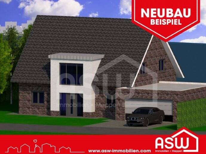 Thumbnail-Musterhaus! Luxuriöses Niedrigenergie-Einfamilienhaus mit Doppelgarage und direkter Seelage