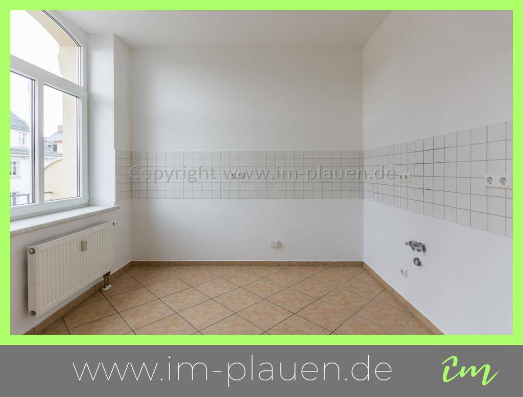 Thumbnail-Balkon - offene Küche - Badewanne - Laminat | 3-Zimmer-Wohnung Plauen Haselbrunn