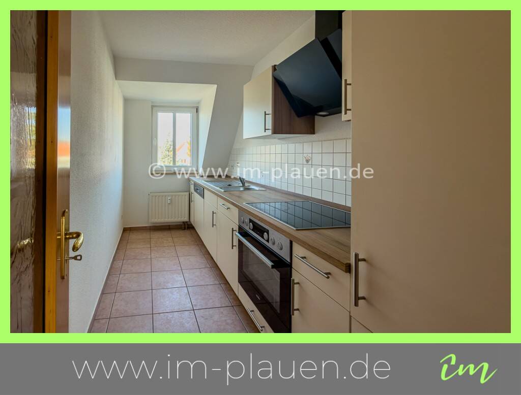 Thumbnail-Einbauküche - Balkon - Badewanne - Weitblick | 3-Zimmer-Wohnung Plauen Haselbrunn