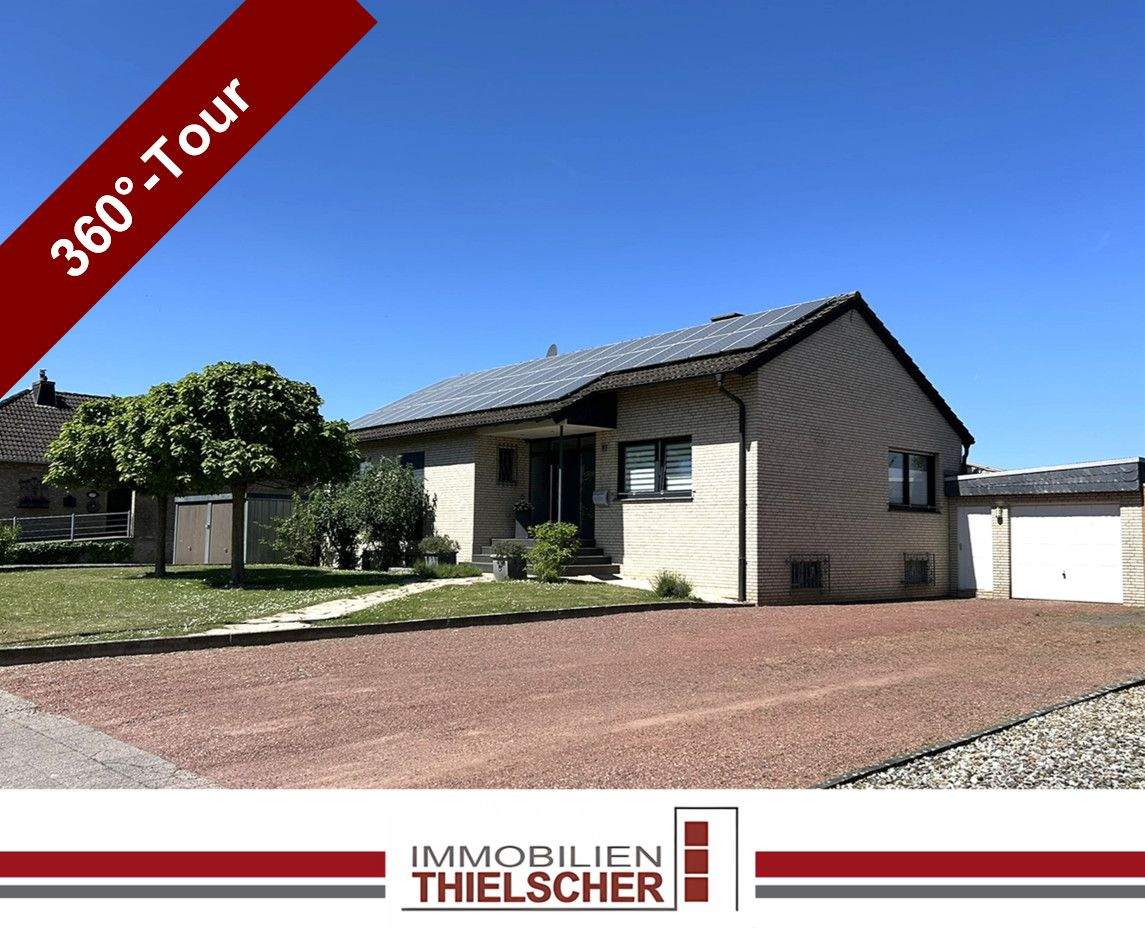 Thumbnail-Großzügiger, freistehender Bungalow mit zwei Doppelgaragen, Werkhalle und Aussicht ins Grüne