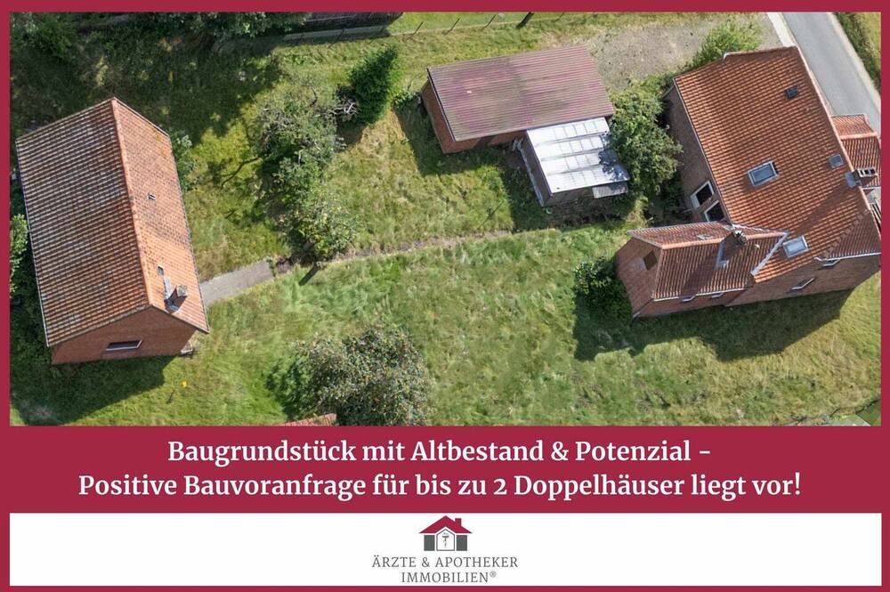 Thumbnail-Baugrundstück mit Altbestand & Potenzial - Positive Bauvoranfrage für bis zu 2 Doppelhäuser liegt vor!