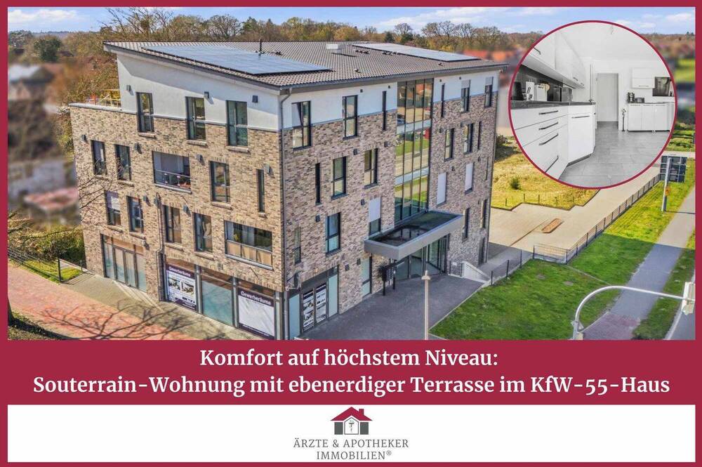 Thumbnail-Komfort auf höchstem Niveau: Souterrain-Wohnung mit ebenerdiger Terrasse im KfW-55-Haus