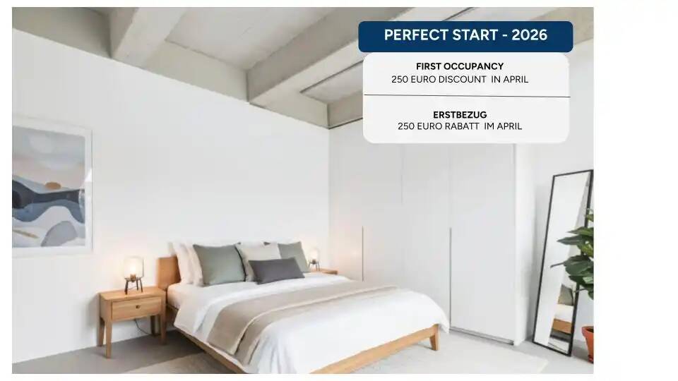 Thumbnail-Mietrabatt - Erstbezug: 2-Zimmer Wohnung mit EBK & Balkon, 5 Min. zur U5