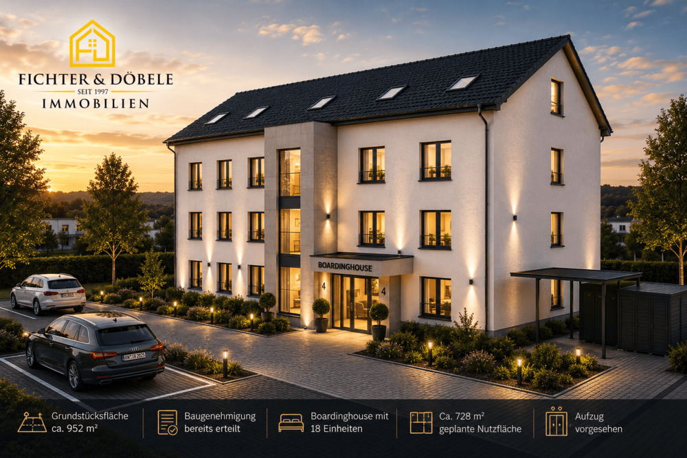 Thumbnail-F&D | Genehmigtes Boardinghouse-Projekt in Pforzheim-Eutingen