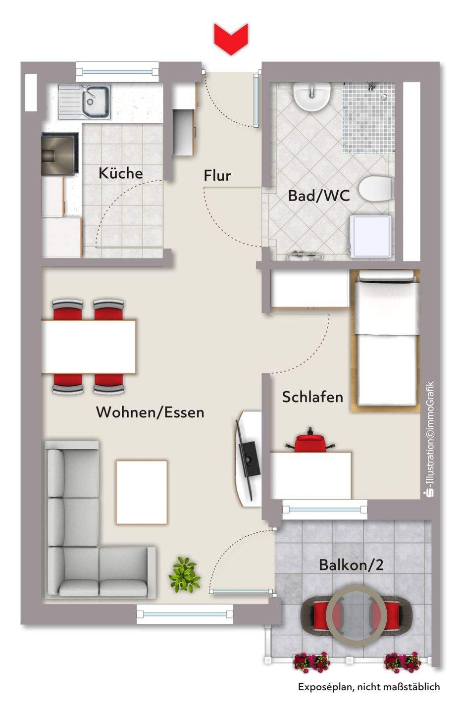 Thumbnail-Betreutes Wohnen im 2 Zimmer-Apartment