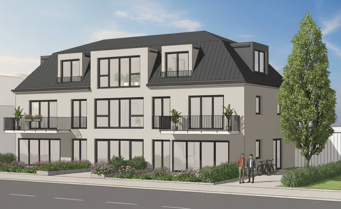 Thumbnail-KfW-Förderung für KfW55EH55 möglich - Entwickeltes Eckgrundstück für kleinteiliges Wohnen