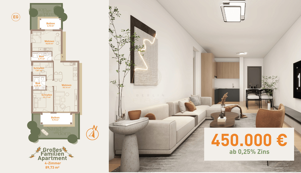 Thumbnail-Living Sanddorn - Luxuriöser Erstbezug in Top Lage mit Fördermöglichkeit und Wellnesscenter