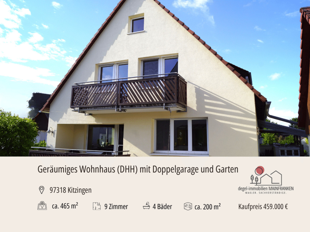 Thumbnail-Großzügige Doppelhaushälfte mit Wellnessbereich, 4 Bädern, ausgebautem Spitzboden & Doppelgarage in ruhiger Lage von Kitzingen