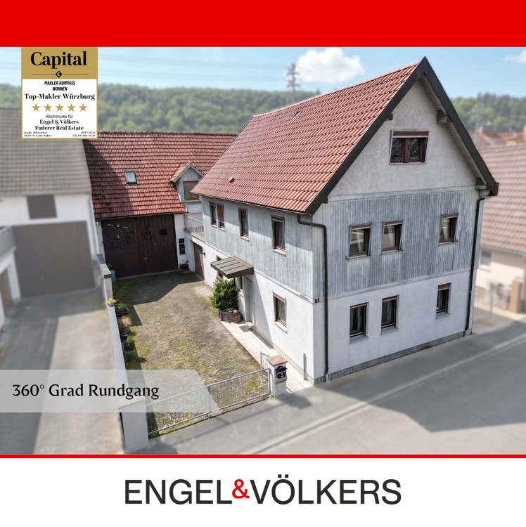 Thumbnail-Großzügiges Wohnhaus mit Nebengebäude, Garage und Keller in Ruhiger Lage