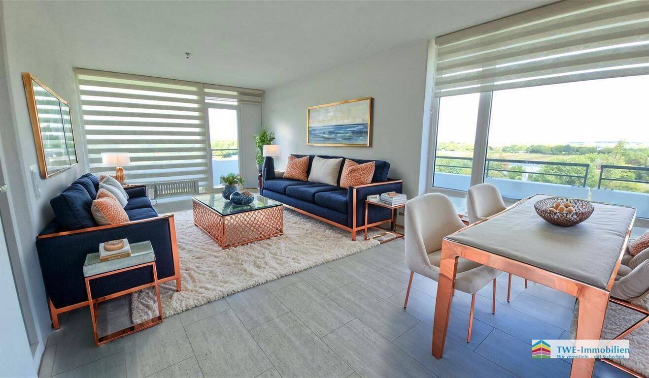 Thumbnail-Helle 4-Zimmer-Wohnung mit Rundumbalkon und Weitblick bis zum Elfrather See