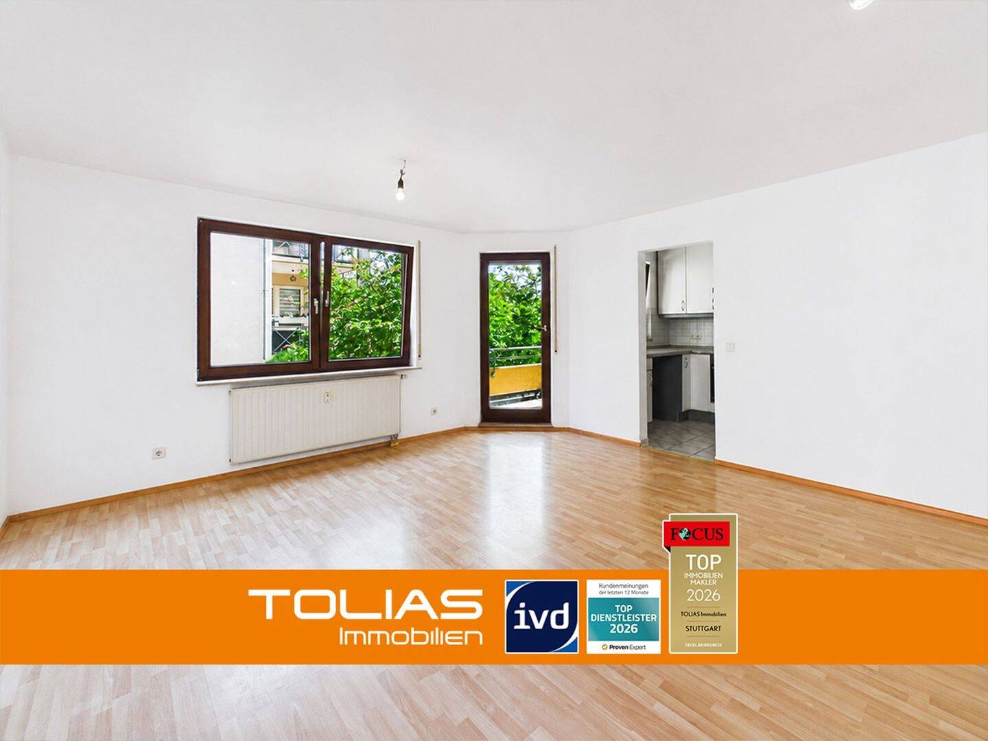 Thumbnail-Bezugsfreie 2-Zimmer-Wohnung mit Balkon - komfortables Wohnen inklusive Tiefgaragenstellplatz