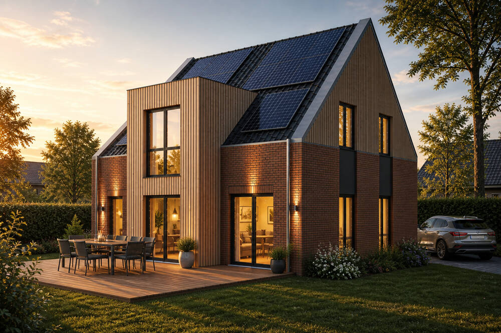Thumbnail-Familienglück im Dorfkern: Modernes KfW-40-Haus mit großem Garten