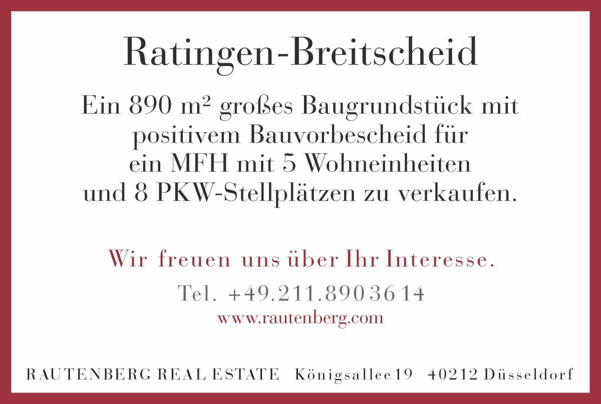 Baugrundstück in Ratingen-Breitscheid