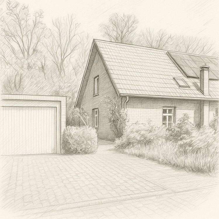 Thumbnail-Ruhige DHH in Sackgasse mit Kamin, Südterrasse, Garage - provisionsfrei