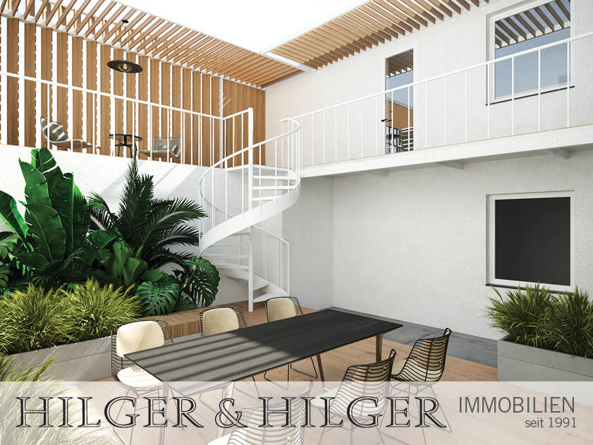 3D-Visualisierung: Innenhof nach Renovierung 