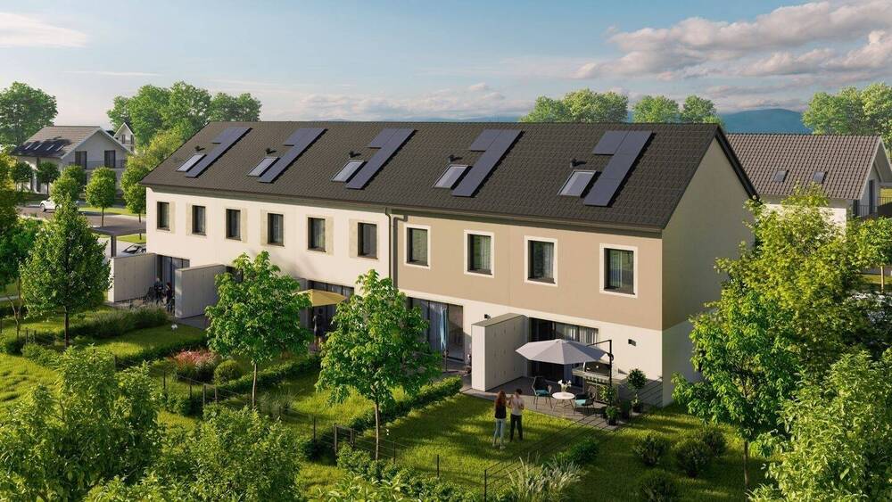 Thumbnail-Projektvorstellung - Reihenhaus als Energieeffizienzhaus komplett mit Grundstück