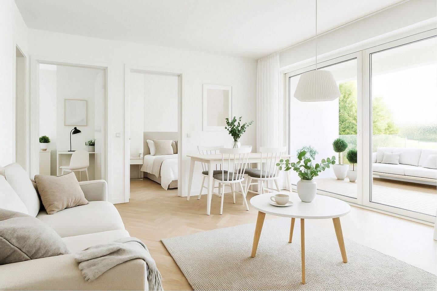 Thumbnail-Renoviert, großzügig und behaglich: 3 Zimmer Wohnung mit privatem Gartenanteil