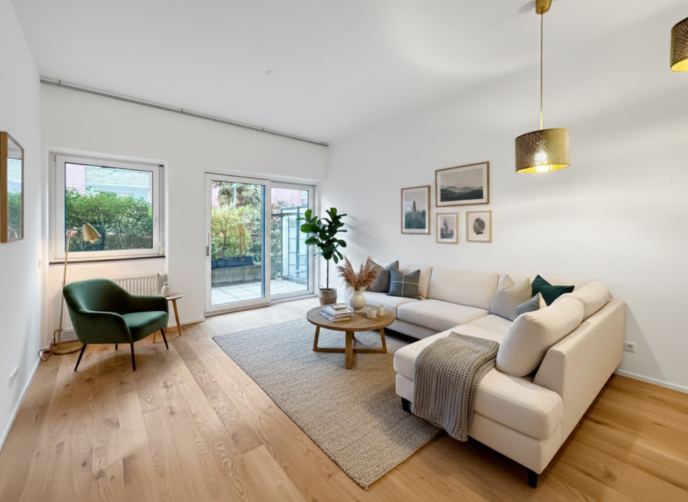 Thumbnail-Stilvolle 2-Zimmer-Erdgeschosswohnung mit exklusiver Ausstattung, Terrasse & barrierefreiem Komfort