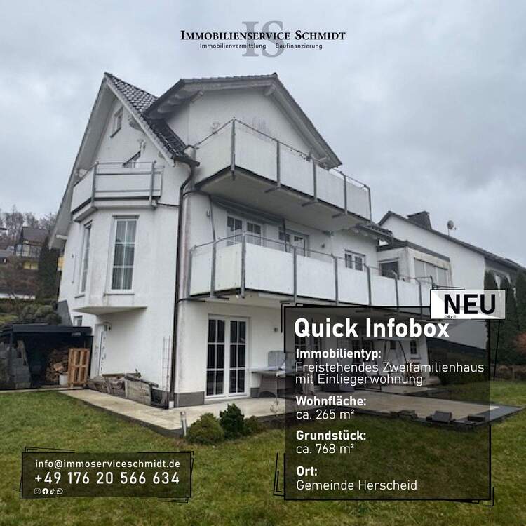 Thumbnail-Exklusives, modernes und freistehendes Zweifamilienhaus mit Einliegerwohnung auf einem großzügigen Grundstück in guter Lage der Gemeinde Herscheid