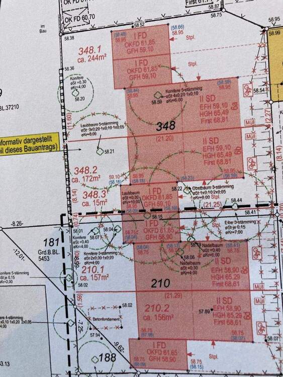 Thumbnail-Zwei Baugrundstücke mit Baugenehmigung und Statik für eine Doppelhaushälfte!