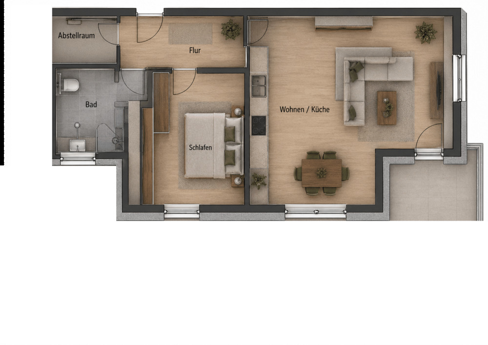 Thumbnail-Wohnen mit Komfort – moderne Eigentumswohnung mit Balkon