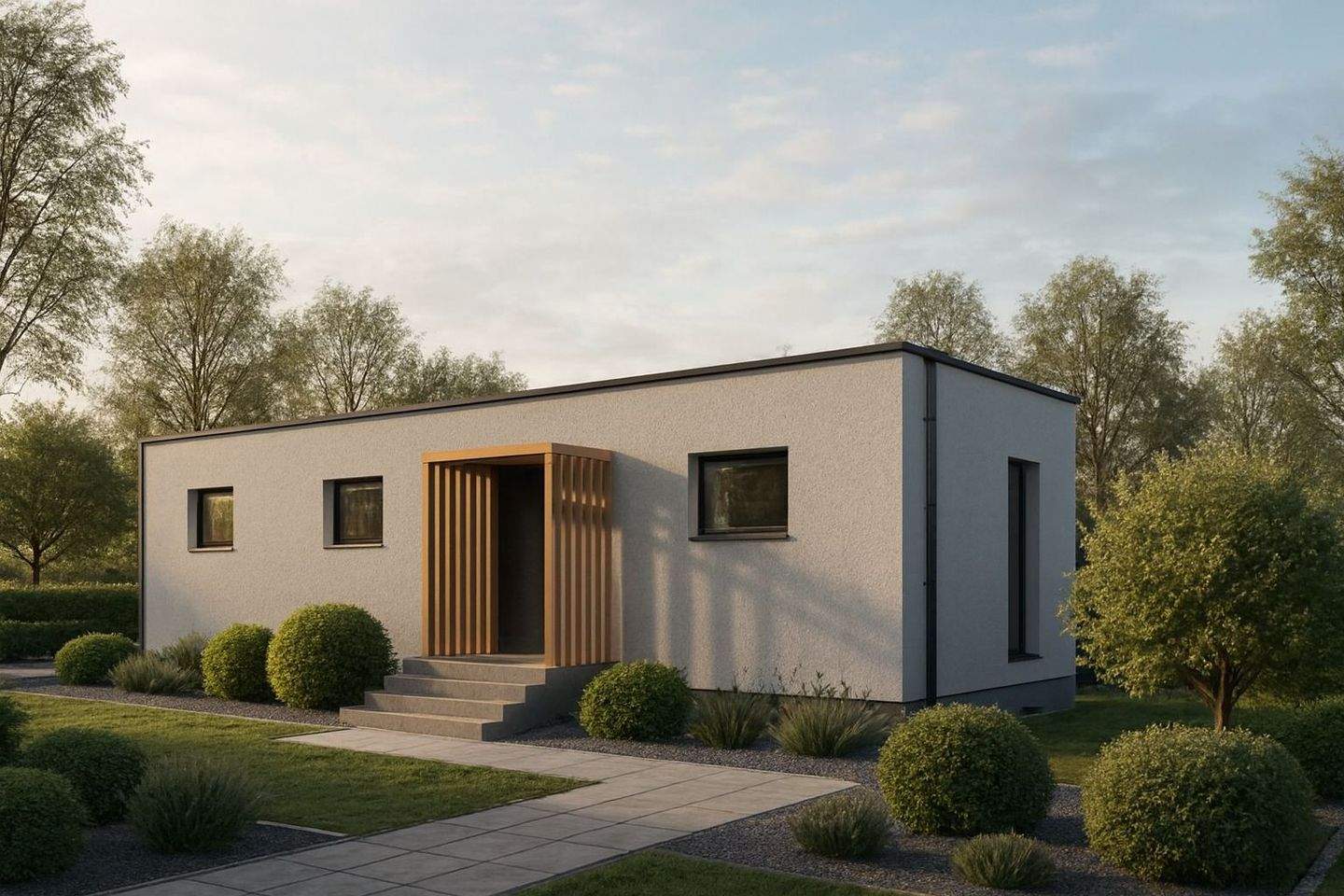 Thumbnail-Rohe 77 - Moderner Bungalow in KfW 40, einzugsfertig inkl. KfW40, Fundamente