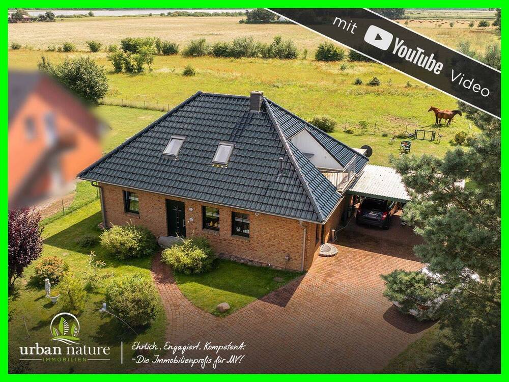 Thumbnail-Boddennähe, Bootsgarage, Blick ins Grüne & pachtbare 1 ha-Wiese