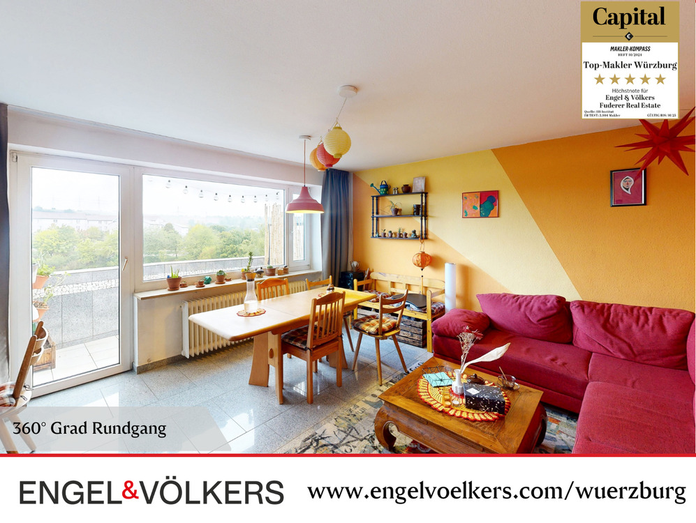 Thumbnail-Schöne 3 Zi. ETW in direkter Uninähe & über den Dächern Würzburgs!