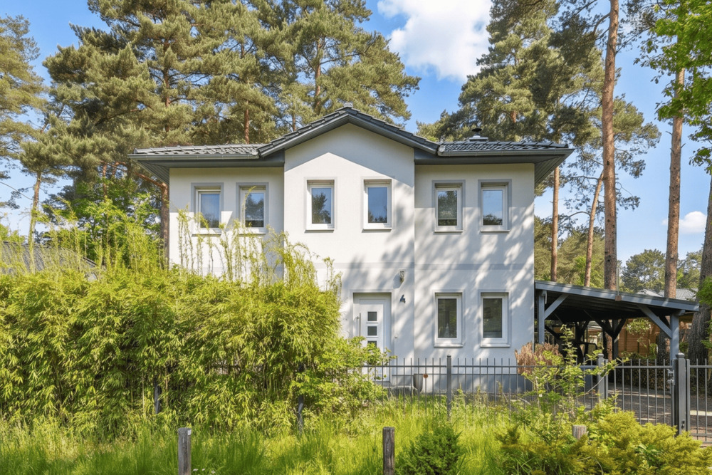 Thumbnail-Waldesruh bei Berlin: Energieeffizientes Familienhaus mit Wellness-Garten, Pool & Kamin
