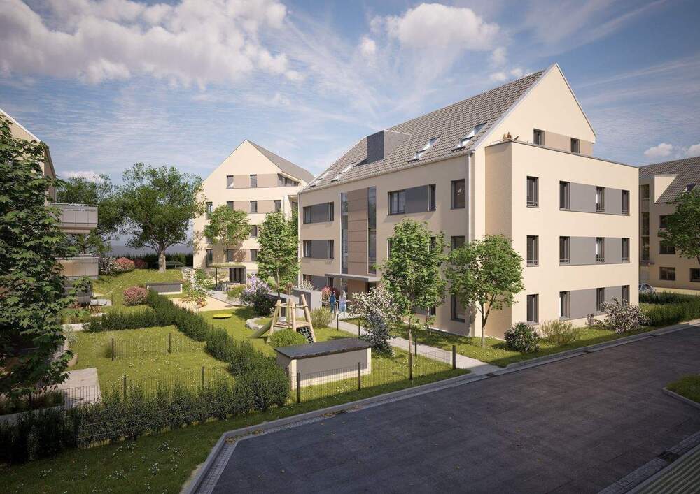 Thumbnail-NEU: Sonnige Gartenwohnung, Süd-Terrasse, Bad mit Tageslicht, KfW 40 QNG+, AfA 10%