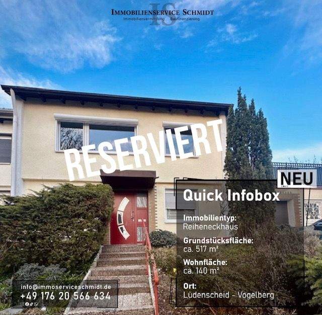 Thumbnail-RESERVIERT! Gepflegtes und renoviertes Reiheneckhaus in begehrter und kinderfreundlicher Lage der Stadt Lüdenscheid