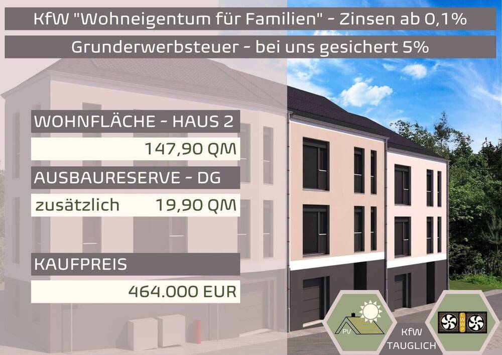 Thumbnail-Reihenmittelhaus *Zentrum mit ca. 147 m² Wfl. + ca.20 m² Reserve