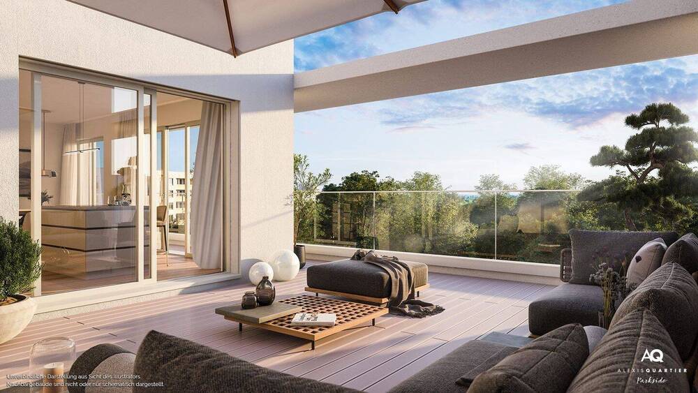 Thumbnail-4-Zi-Whg. mit 2 großzügigen Tageslichtbädern, davon 1 en suite u. großzügigem Balkon zum Park