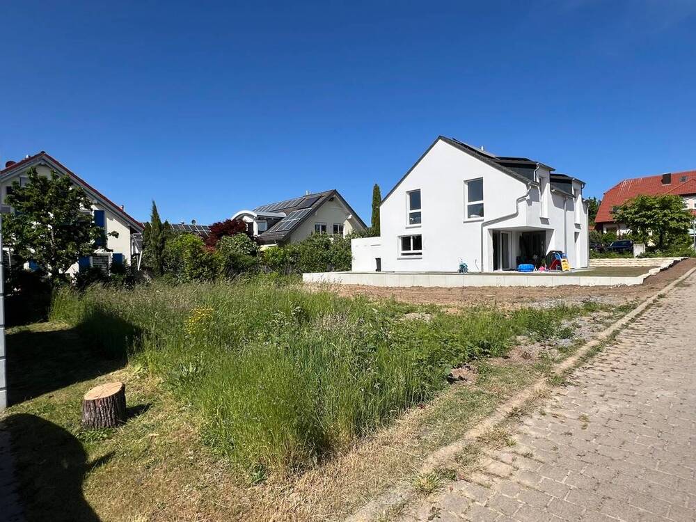 Blick auf Bauplatz