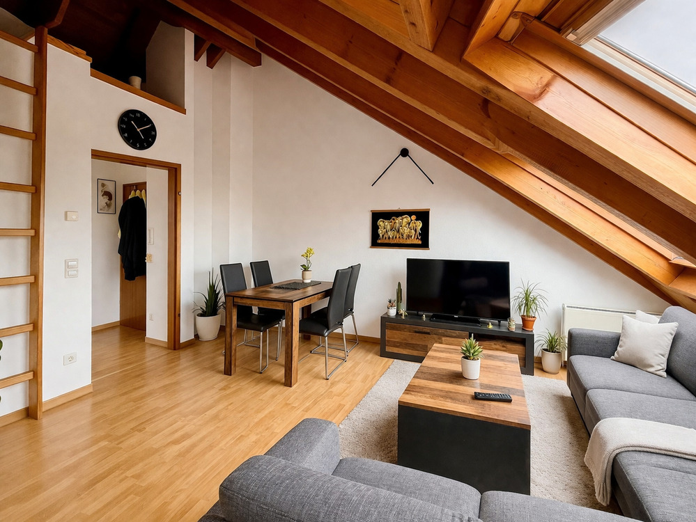 Thumbnail-Charmante 2-Zimmer-Atelierwohnung mit EBK und sonnigem Balkon an EINZELPERSON