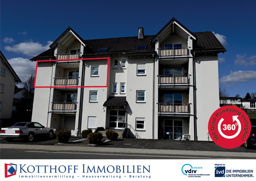 Thumbnail-Erstbezug nach Renovierung - 3 Zimmer mit Stellplatz und Balkon in ruhiger Wohnlage