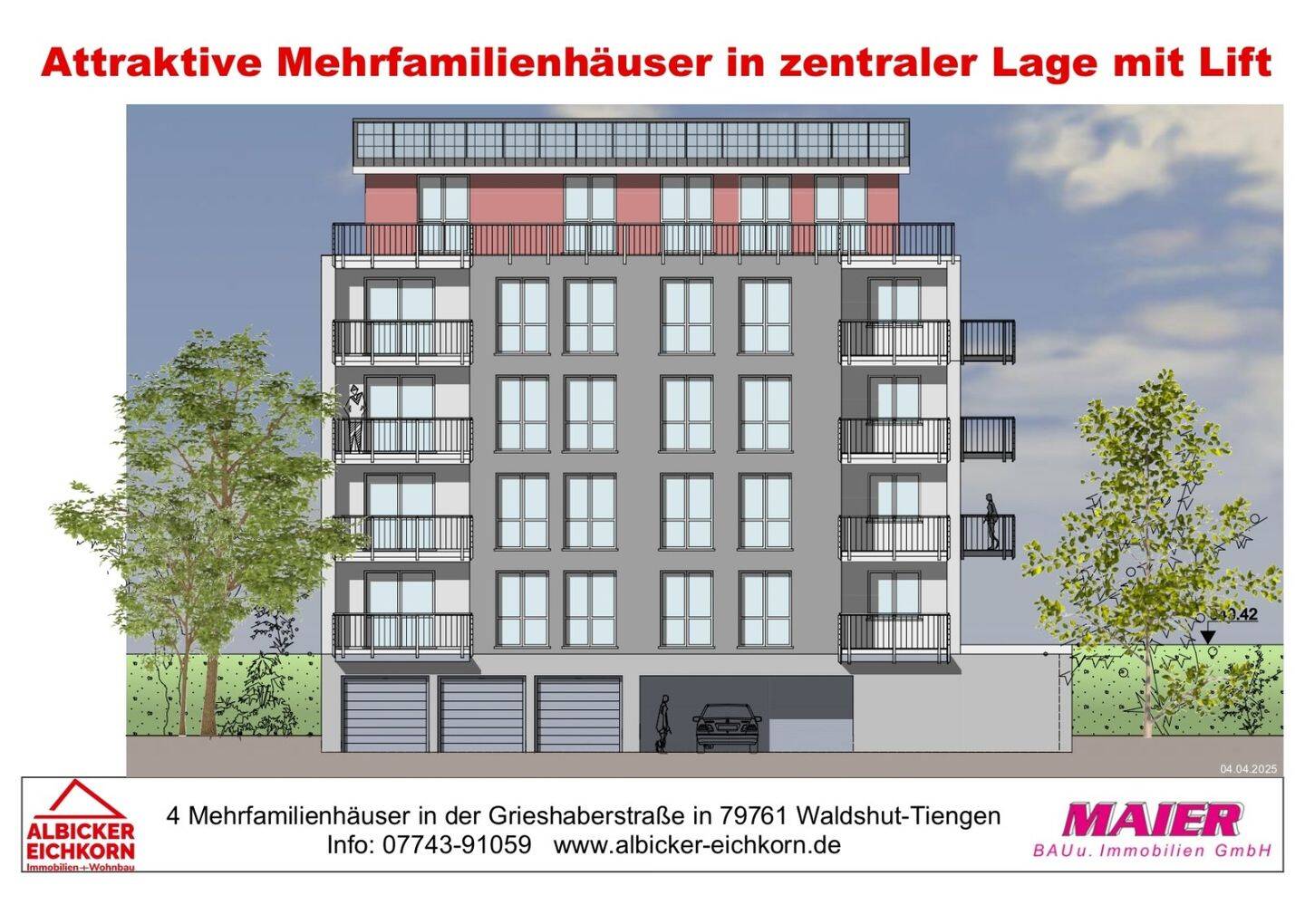 Thumbnail-Neubau Waldshut - 3,0 Zimmerwohnung Obergeschoss 2 mit Lift