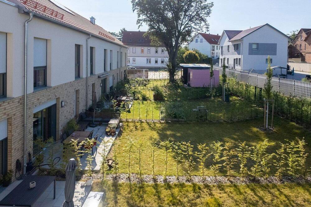 Reihenhaus Gärten Ansicht