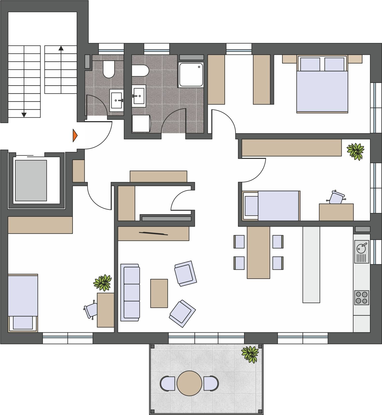 Thumbnail-Neuwertige 4,5-Zimmer Wohnung in ruher Lage mit attraktiver Ausstattung zur langfristigen Anmietung