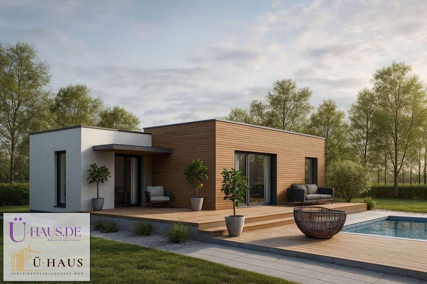 Thumbnail-Rohe 77 - Moderner Bungalow in KfW 40, einzugsfertig inkl. KfW40, Fundamente