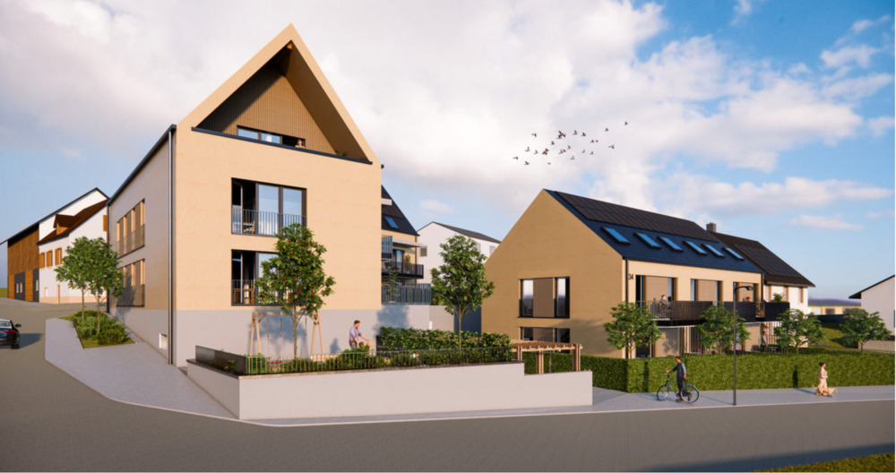 Thumbnail-Neubauprojekt in Binzen: 4-Zimmer Wohnung mit TG-Stellplatz und Außenstellplatz in einem Mehrfamilienhaus