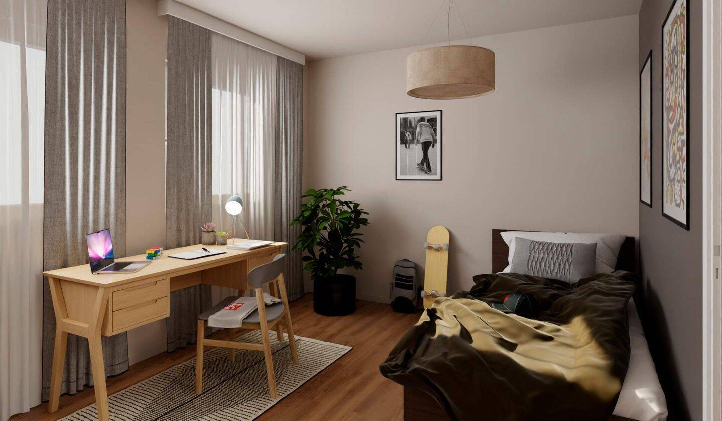 Thumbnail-Reihenhaus im Effizienzhaus-Standard-55 mit Terrasse, Dachterrasse und zwei PKW-Stellplätze